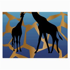 Giraffe Lover T- Shirt G I R A F F E O N G I R A F F E P R I N T P R E T T Y F O R V A C A T I O N T Large Glasses Cloth (2 Sides)