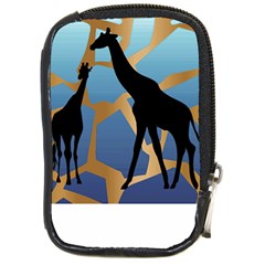 Giraffe Lover T- Shirt G I R A F F E O N G I R A F F E P R I N T P R E T T Y F O R V A C A T I O N T Compact Camera Leather Case