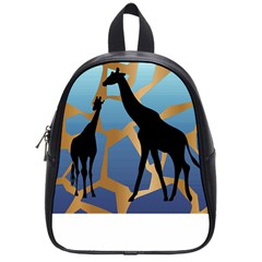 Giraffe Lover T- Shirt G I R A F F E O N G I R A F F E P R I N T P R E T T Y F O R V A C A T I O N T School Bag (Small)