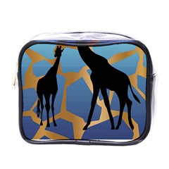 Giraffe Lover T- Shirt G I R A F F E O N G I R A F F E P R I N T P R E T T Y F O R V A C A T I O N T Mini Toiletries Bag (One Side)