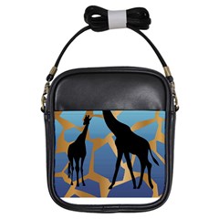 Giraffe Lover T- Shirt G I R A F F E O N G I R A F F E P R I N T P R E T T Y F O R V A C A T I O N T Girls Sling Bag