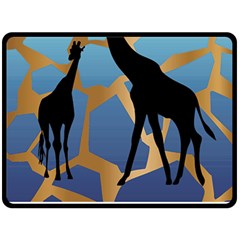 Giraffe Lover T- Shirt G I R A F F E O N G I R A F F E P R I N T P R E T T Y F O R V A C A T I O N T Fleece Blanket (Large)