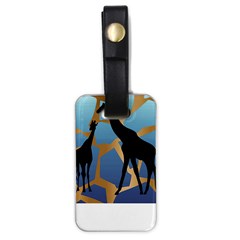 Giraffe Lover T- Shirt G I R A F F E O N G I R A F F E P R I N T P R E T T Y F O R V A C A T I O N T Luggage Tag (one side)