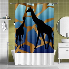 Giraffe Lover T- Shirt G I R A F F E O N G I R A F F E P R I N T P R E T T Y F O R V A C A T I O N T Shower Curtain 48  x 72  (Small) 