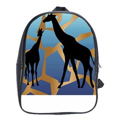 Giraffe Lover T- Shirt G I R A F F E O N G I R A F F E P R I N T P R E T T Y F O R V A C A T I O N T School Bag (XL)