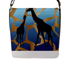 Giraffe Lover T- Shirt G I R A F F E O N G I R A F F E P R I N T P R E T T Y F O R V A C A T I O N T Flap Closure Messenger Bag (L)