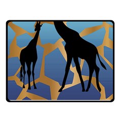 Giraffe Lover T- Shirt G I R A F F E O N G I R A F F E P R I N T P R E T T Y F O R V A C A T I O N T Two Sides Fleece Blanket (Small)