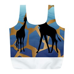 Giraffe Lover T- Shirt G I R A F F E O N G I R A F F E P R I N T P R E T T Y F O R V A C A T I O N T Full Print Recycle Bag (L)