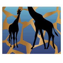 Giraffe Lover T- Shirt G I R A F F E O N G I R A F F E P R I N T P R E T T Y F O R V A C A T I O N T Two Sides Premium Plush Fleece Blanket (Small)