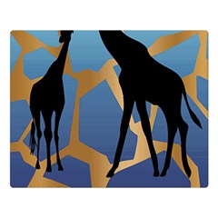 Giraffe Lover T- Shirt G I R A F F E O N G I R A F F E P R I N T P R E T T Y F O R V A C A T I O N T Two Sides Premium Plush Fleece Blanket (Large)