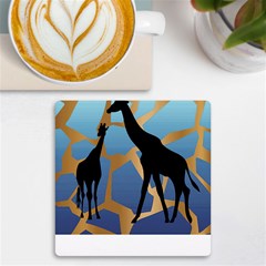 Giraffe Lover T- Shirt G I R A F F E O N G I R A F F E P R I N T P R E T T Y F O R V A C A T I O N T UV Print Square Tile Coaster 