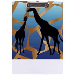 Giraffe Lover T- Shirt G I R A F F E O N G I R A F F E P R I N T P R E T T Y F O R V A C A T I O N T A4 Acrylic Clipboard