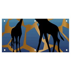 Giraffe Lover T- Shirt G I R A F F E O N G I R A F F E P R I N T P R E T T Y F O R V A C A T I O N T Banner and Sign 6  x 3 