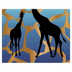 Giraffe Lover T- Shirt G I R A F F E O N G I R A F F E P R I N T P R E T T Y F O R V A C A T I O N T Premium Plush Fleece Blanket (Medium)