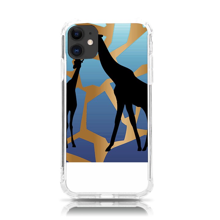 Giraffe Lover T- Shirt G I R A F F E O N G I R A F F E P R I N T P R E T T Y F O R V A C A T I O N T iPhone 11 TPU UV Print Case