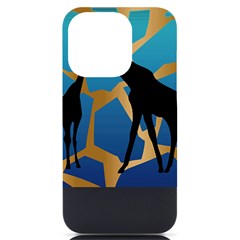 Giraffe Lover T- Shirt G I R A F F E O N G I R A F F E P R I N T P R E T T Y F O R V A C A T I O N T iPhone 14 Pro Black UV Print Case