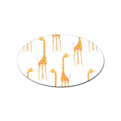 Giraffe Pattern T- Shirt Giraffes T- Shirt Sticker (oval) by EnriqueJohnson