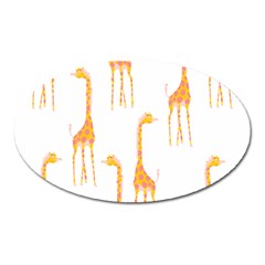 Giraffe Pattern T- Shirt Giraffes T- Shirt Oval Magnet by EnriqueJohnson