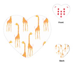 Giraffe Pattern T- Shirt Giraffes T- Shirt Playing Cards Single Design (heart) by EnriqueJohnson