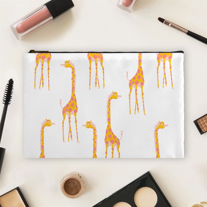 Giraffe Pattern T- Shirt Giraffes T- Shirt Cosmetic Bag (Large)