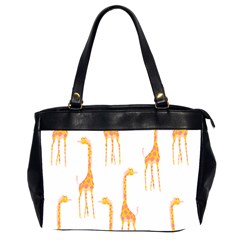 Giraffe Pattern T- Shirt Giraffes T- Shirt Oversize Office Handbag (2 Sides) by EnriqueJohnson