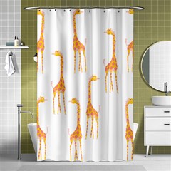 Giraffe Pattern T- Shirt Giraffes T- Shirt Shower Curtain 48  X 72  (small)  by EnriqueJohnson