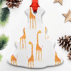 Giraffe Pattern T- Shirt Giraffes T- Shirt Ornament (christmas Tree)  by EnriqueJohnson