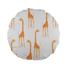 Giraffe Pattern T- Shirt Giraffes T- Shirt Standard 15  Premium Round Cushions by EnriqueJohnson