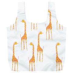 Giraffe Pattern T- Shirt Giraffes T- Shirt Full Print Recycle Bag (xxl) by EnriqueJohnson