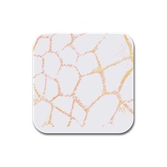 Giraffe T- Shirt Giraffe Spots T- Shirt Rubber Square Coaster (4 Pack) by EnriqueJohnson