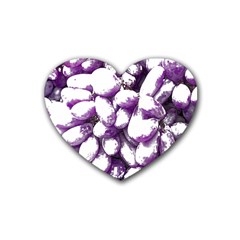 Grapes T- Shirt Purple Grapes Photo T- Shirt Rubber Coaster (heart) by EnriqueJohnson