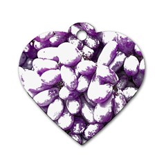 Grapes T- Shirt Purple Grapes Photo T- Shirt Dog Tag Heart (one Side) by EnriqueJohnson