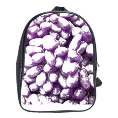 Grapes T- Shirt Purple Grapes Photo T- Shirt School Bag (large) by EnriqueJohnson