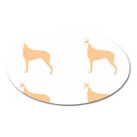 Great Dane T- Shirt Great Dane Dog - Brown - Pattern T- Shirt Oval Magnet Front