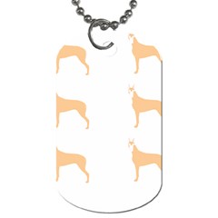 Great Dane T- Shirt Great Dane Dog - Brown - Pattern T- Shirt Dog Tag (one Side) by EnriqueJohnson