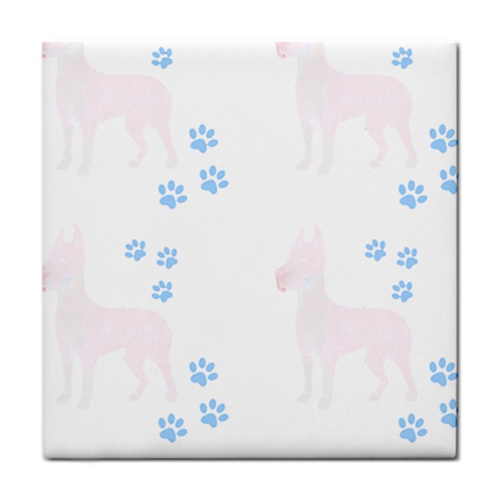 Great Dane T- Shirt Great Dane Dog Pattern T- Shirt Tile Coaster