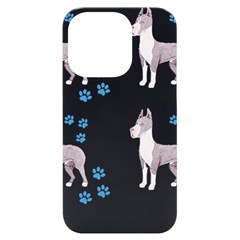 Great Dane T- Shirt Great Dane Dog Pattern T- Shirt Iphone 14 Pro Black Uv Print Case by EnriqueJohnson