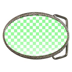 Green Checker T- Shirt Green Checker T- Shirt Belt Buckles by EnriqueJohnson