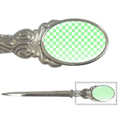 Green Checker T- Shirt Green Checker T- Shirt Letter Opener by EnriqueJohnson