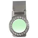 Green Checker T- Shirt Green Checker T- Shirt Money Clips (CZ)  Front