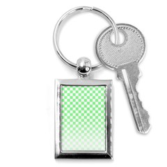 Green Checker T- Shirt Green Checker T- Shirt Key Chain (rectangle) by EnriqueJohnson