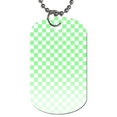 Green Checker T- Shirt Green Checker T- Shirt Dog Tag (one Side) by EnriqueJohnson