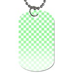 Green Checker T- Shirt Green Checker T- Shirt Dog Tag (Two Sides) Front