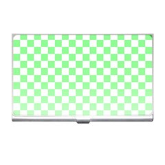 Green Checker T- Shirt Green Checker T- Shirt Business Card Holder by EnriqueJohnson