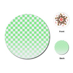 Green Checker T- Shirt Green Checker T- Shirt Playing Cards Single Design (round) by EnriqueJohnson