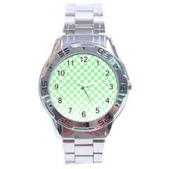 Green Checker T- Shirt Green Checker T- Shirt Stainless Steel Analogue Watch by EnriqueJohnson