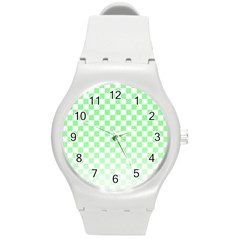 Green Checker T- Shirt Green Checker T- Shirt Round Plastic Sport Watch (m) by EnriqueJohnson