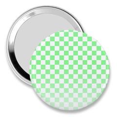 Green Checker T- Shirt Green Checker T- Shirt 3  Handbag Mirrors by EnriqueJohnson