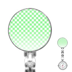 Green Checker T- Shirt Green Checker T- Shirt Stainless Steel Nurses Watch by EnriqueJohnson