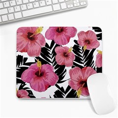 Hawaii T- Shirt Hawaian Floral Pattern T- Shirt Large Mousepad by EnriqueJohnson